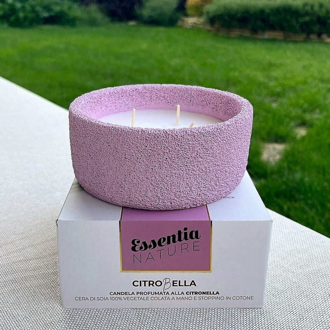 Citronella Rosa 200g - Candela profumata alla Citronella