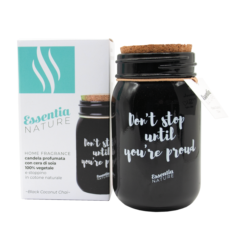 BLACK Scented Jar Candle - Black Coconut Chai