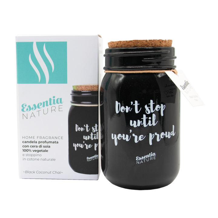 BLACK Scented Jar Candle - Black Coconut Chai